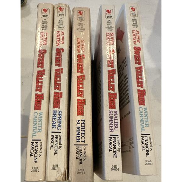 Partial Set Series Lot of 5 Sweet Valley High Super Editions Francine Pascal 80s - Picture 5 of 7
